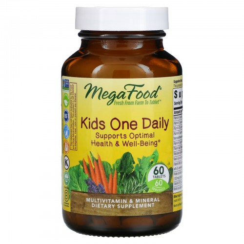 MegaFood, Kids One Daily, витамины для детей, 60 таблеток